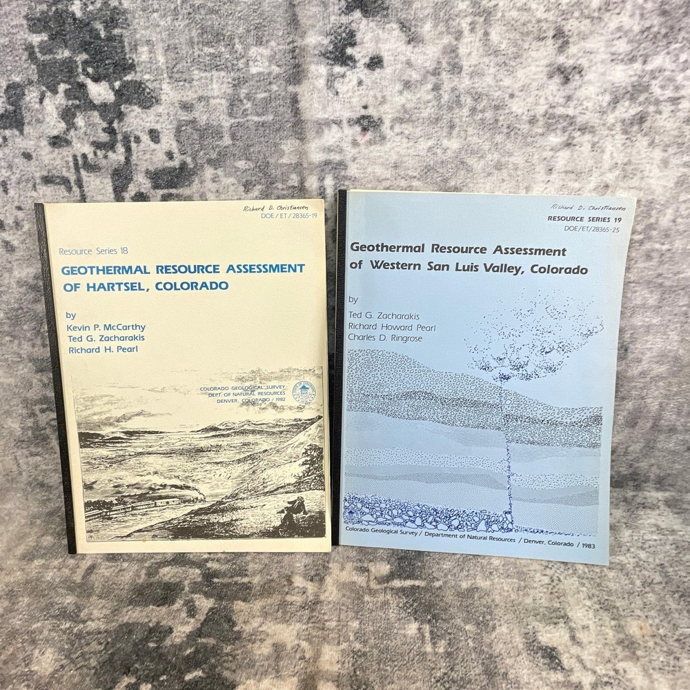 Geothermal Resource Assessment Colorado Hartsel San Luis Valley Geology Books